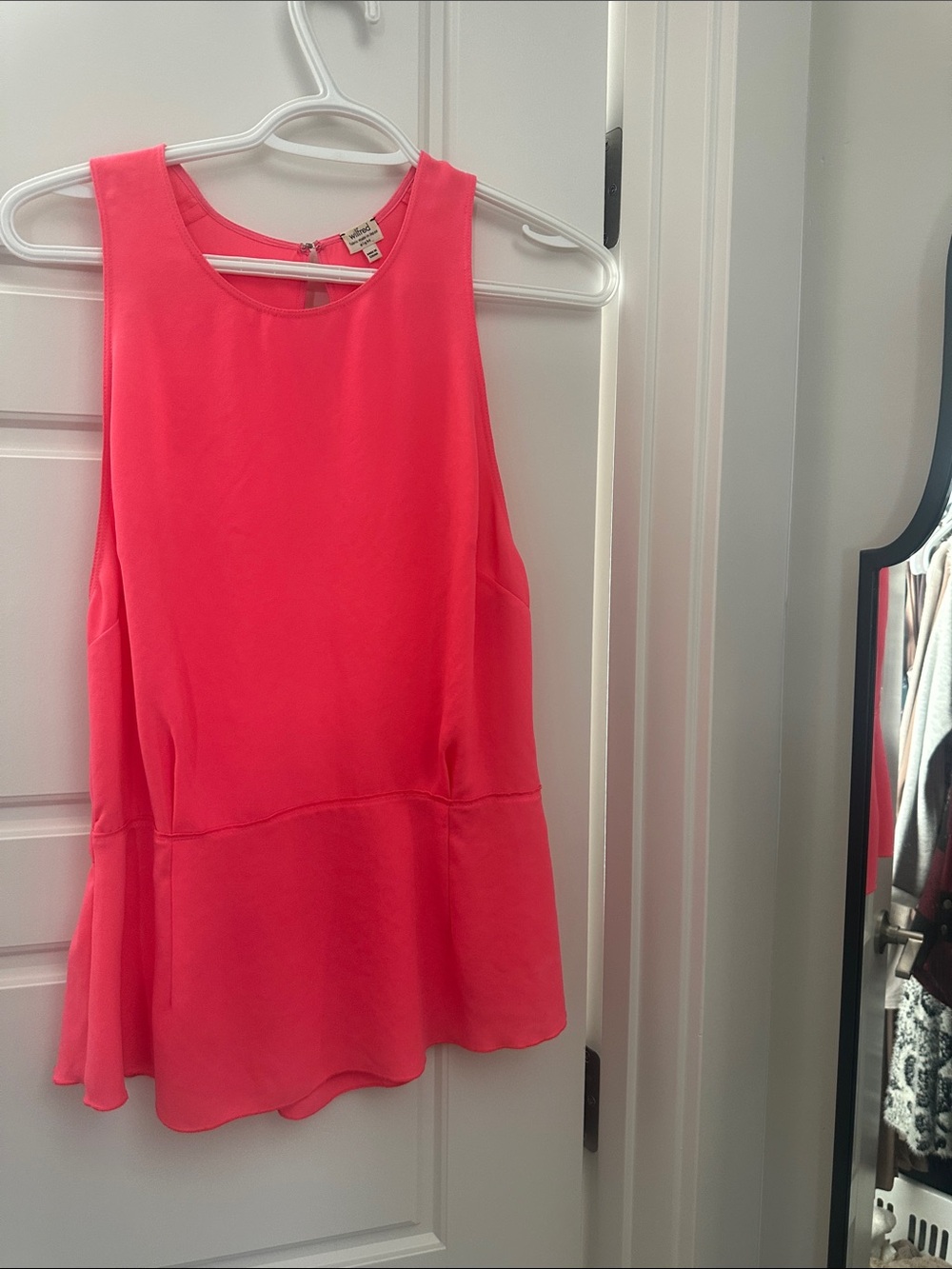 Wilfred Coral Pink Sleeveless Peplum Camisole